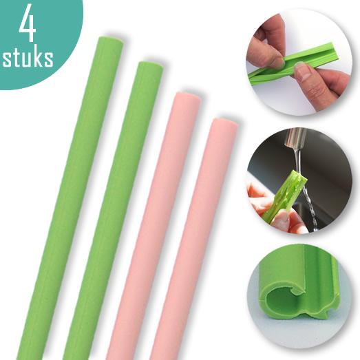 siliconen rietjes roze groen slurpy