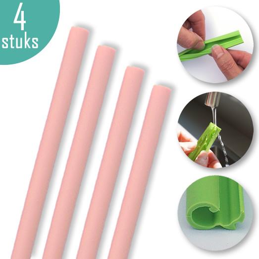 siliconen rietjes slurpy roze